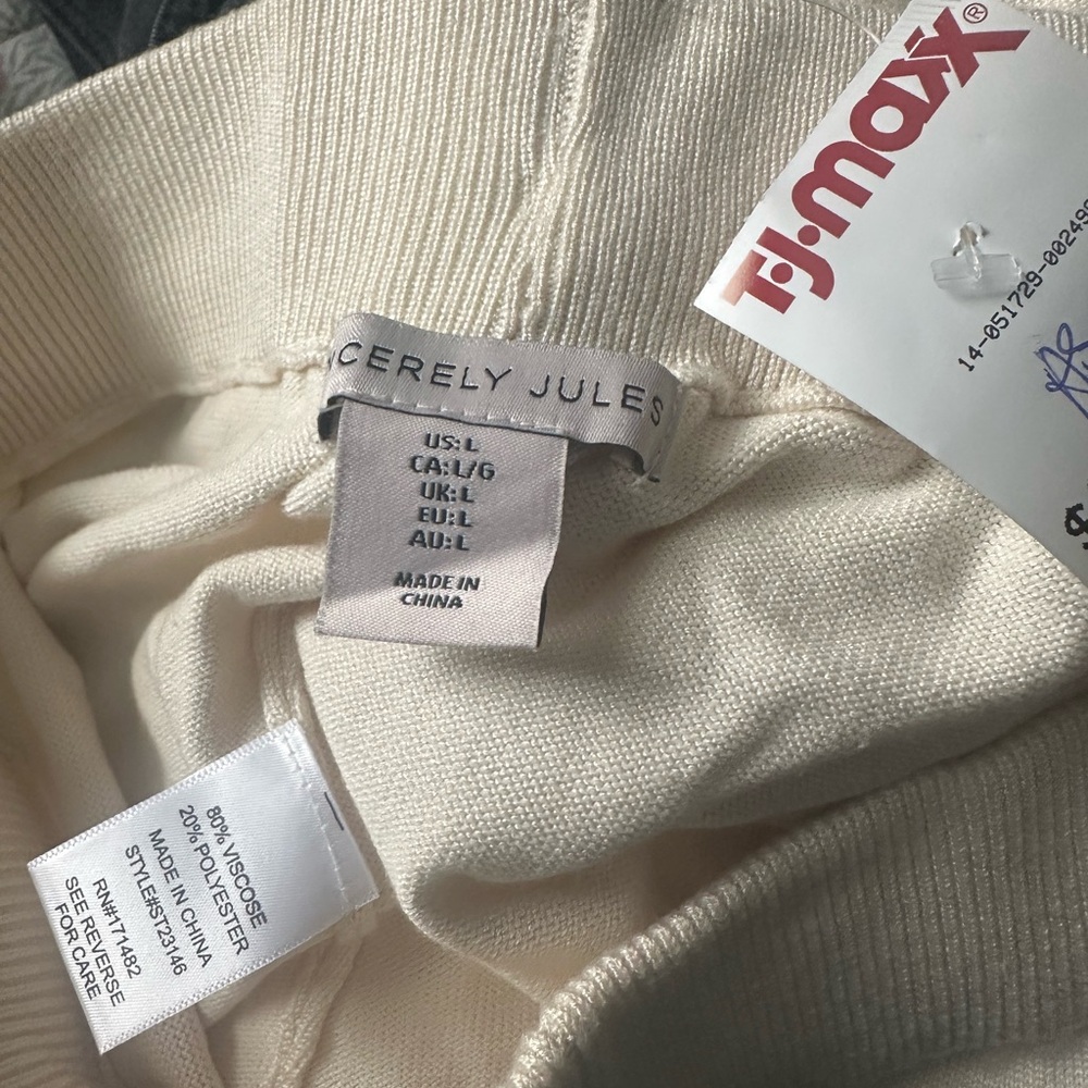 Sincerly Jules Cream Straight Leg Pants